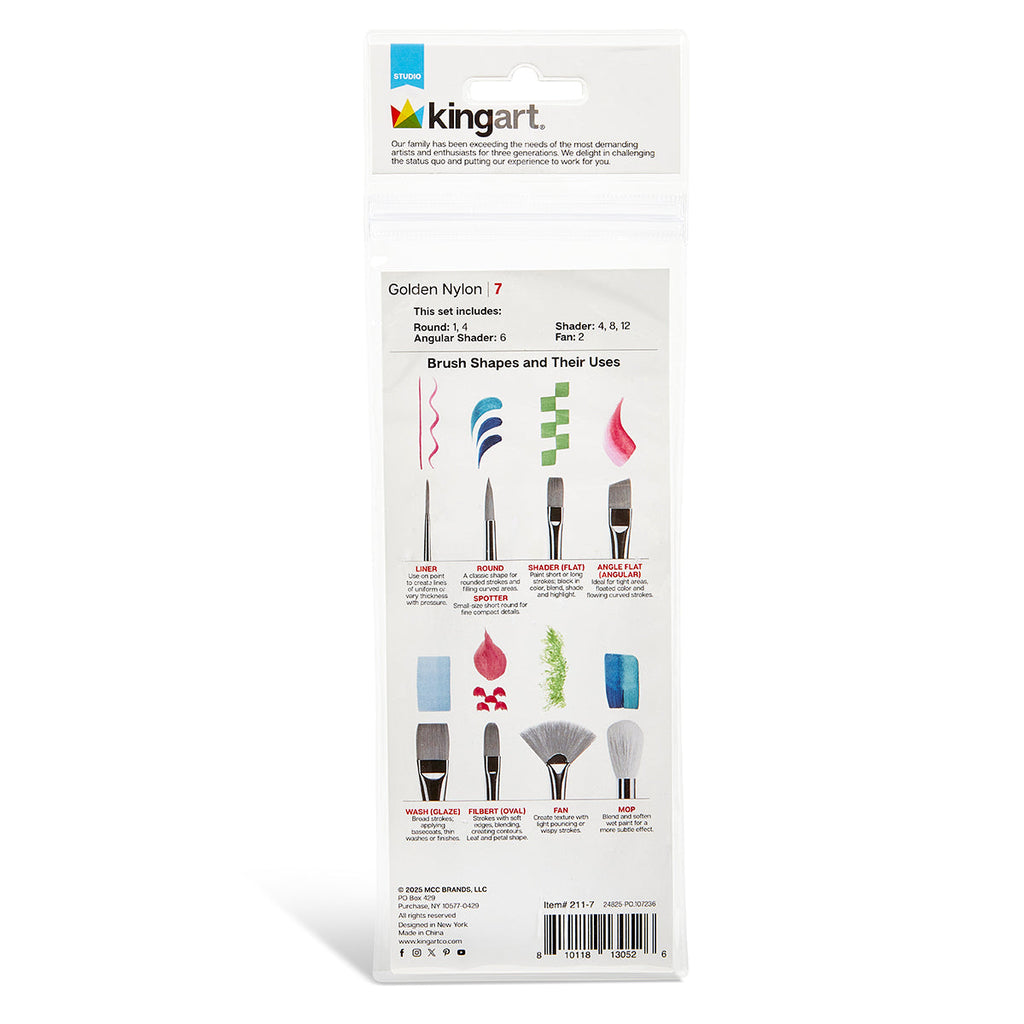 Studio Soft Grip Brush Set – 7 pc