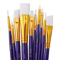 Studio White Nylon Brush Set - Acrylic & Watercolor - 10 pc