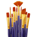 Studio Gold Nylon Brush Set - Acrylic & Watercolor - 10 pc