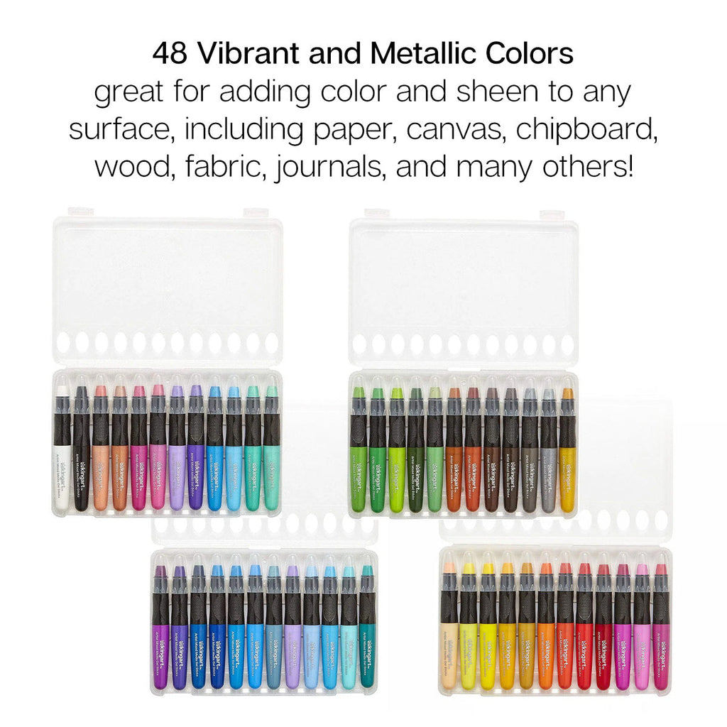 Mixed Media Gel Stick Crayons - 48 Colors