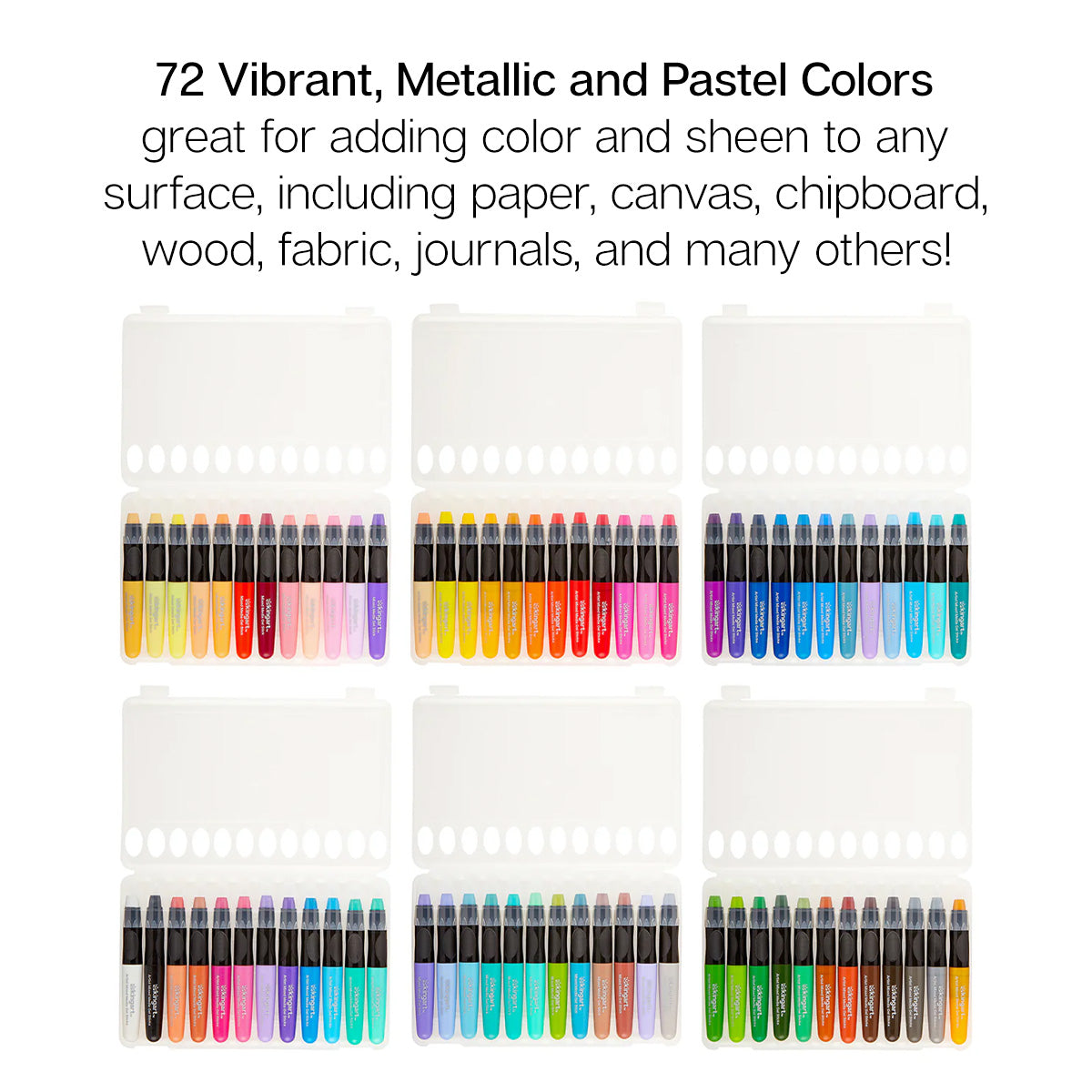 Mixed Media Gel Stick Crayons - 72 Colors