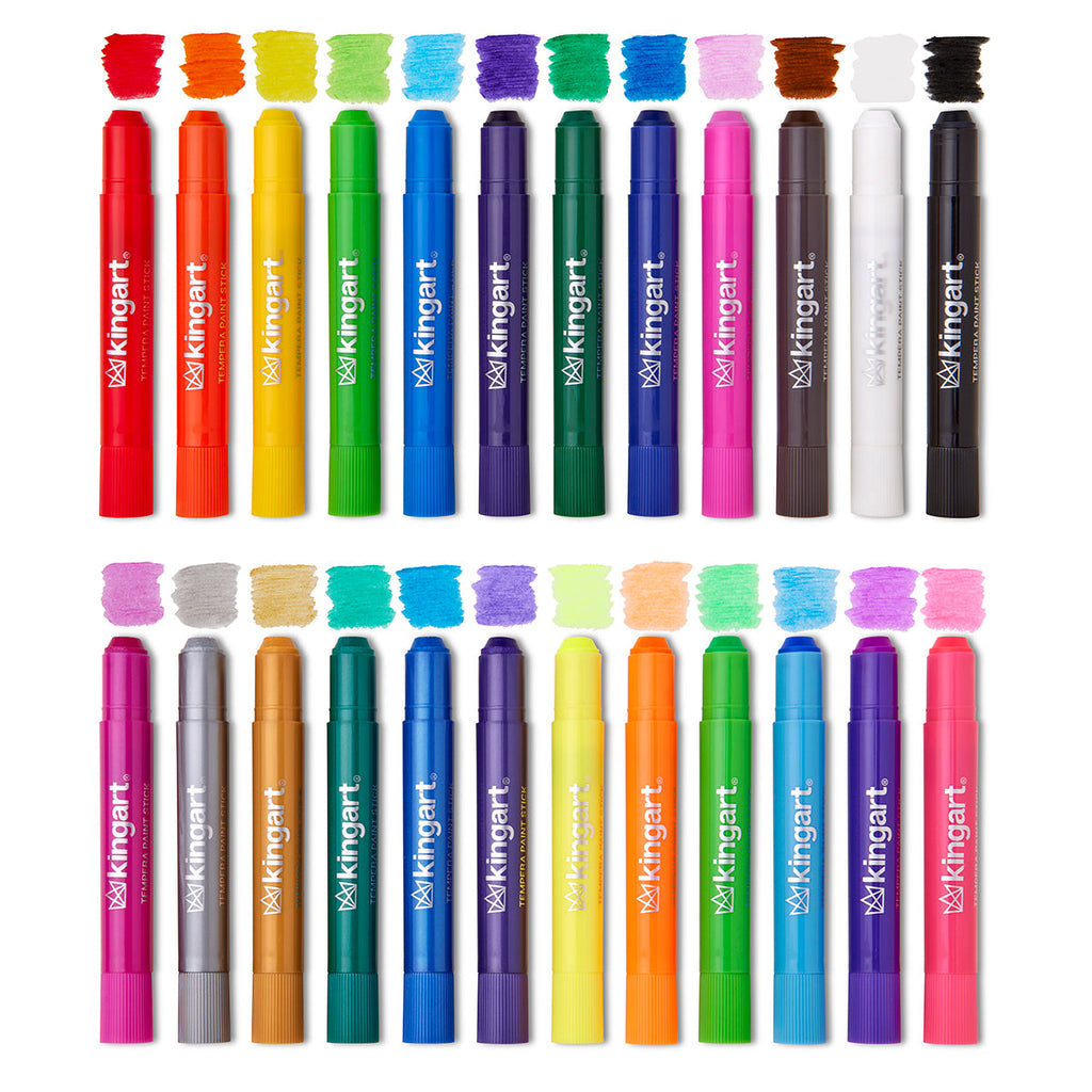 Tempera Paint Thin Sticks, 24 Colors