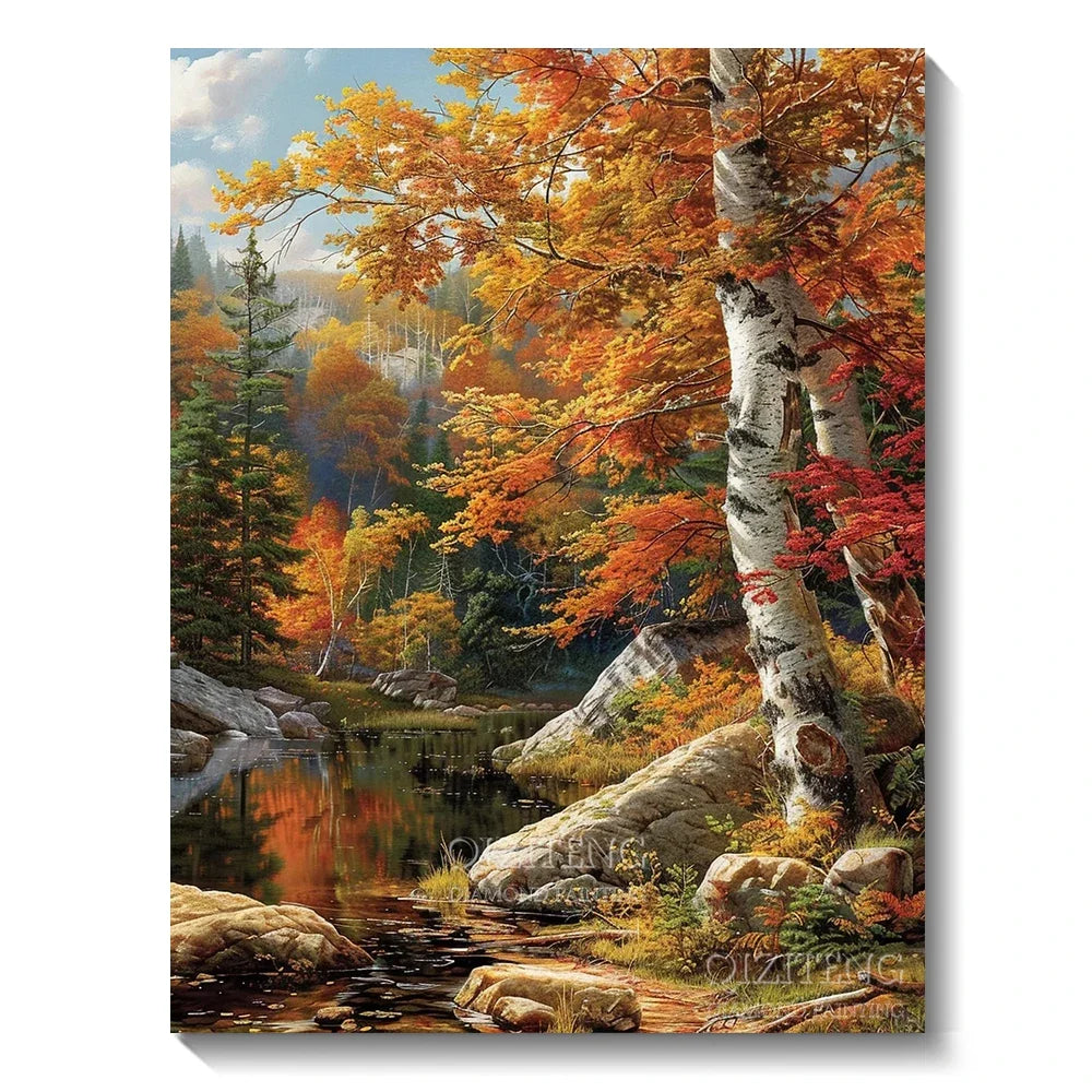 5D Diamond Art Painting Aurora Landscape DIY Mosaic Embroidery Kit