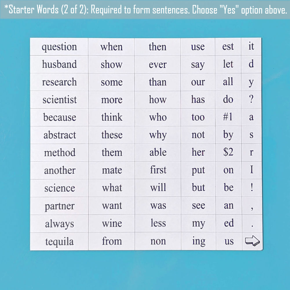 Academia Word Magnets