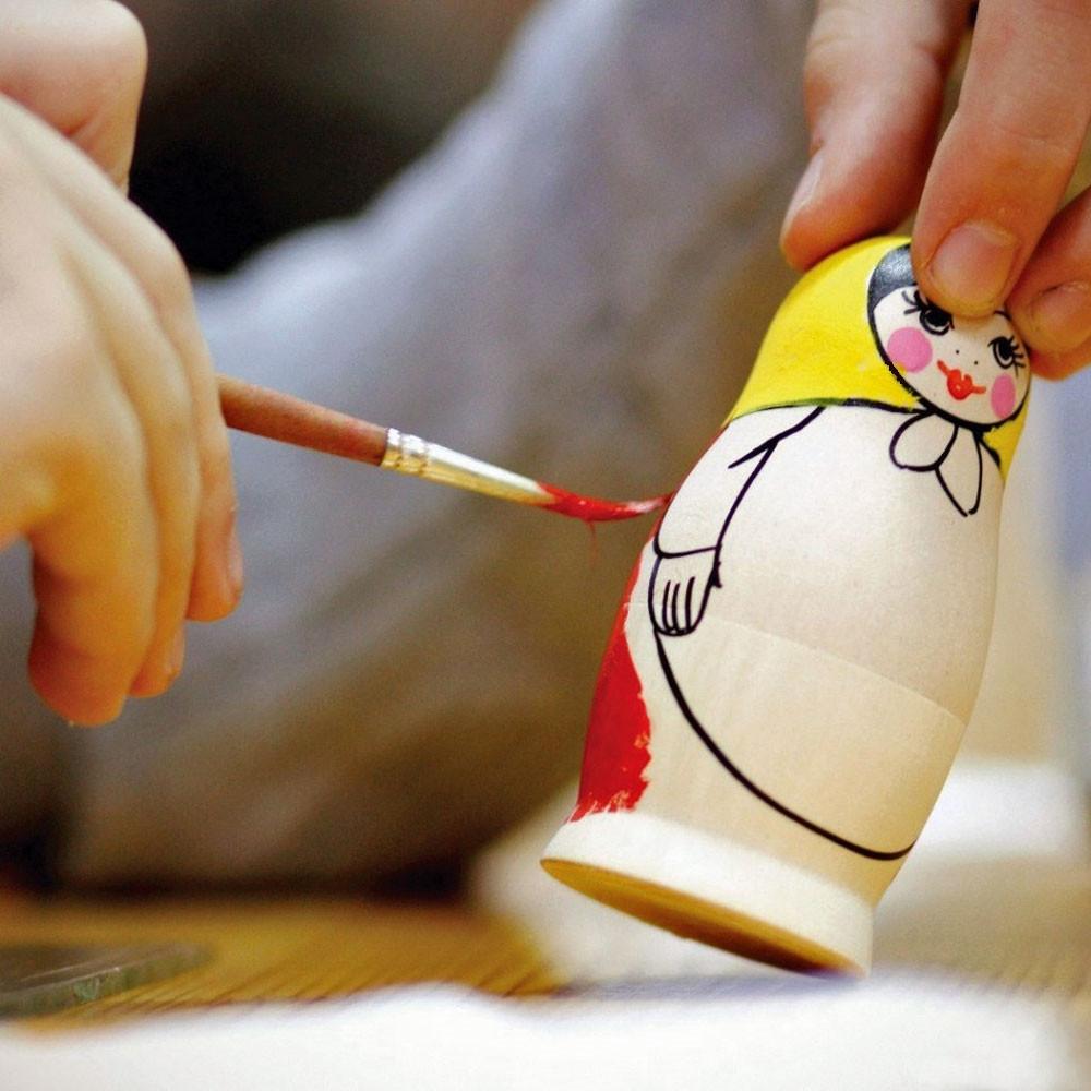Set of 7 Unfinished Wooden Nesting Dolls DIY Craft Blanks for Painting 6.75 Inches