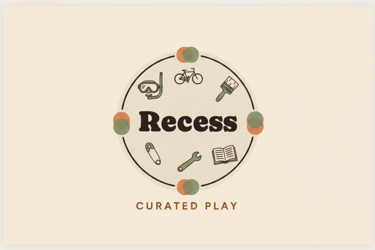 Recess Illustrated Badge Logo